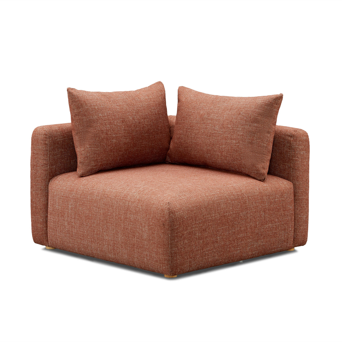 Hangover Contract-Grade Textured Fabric Modular Corner Chair in Red by TOV Furniture – photo 1 of 6