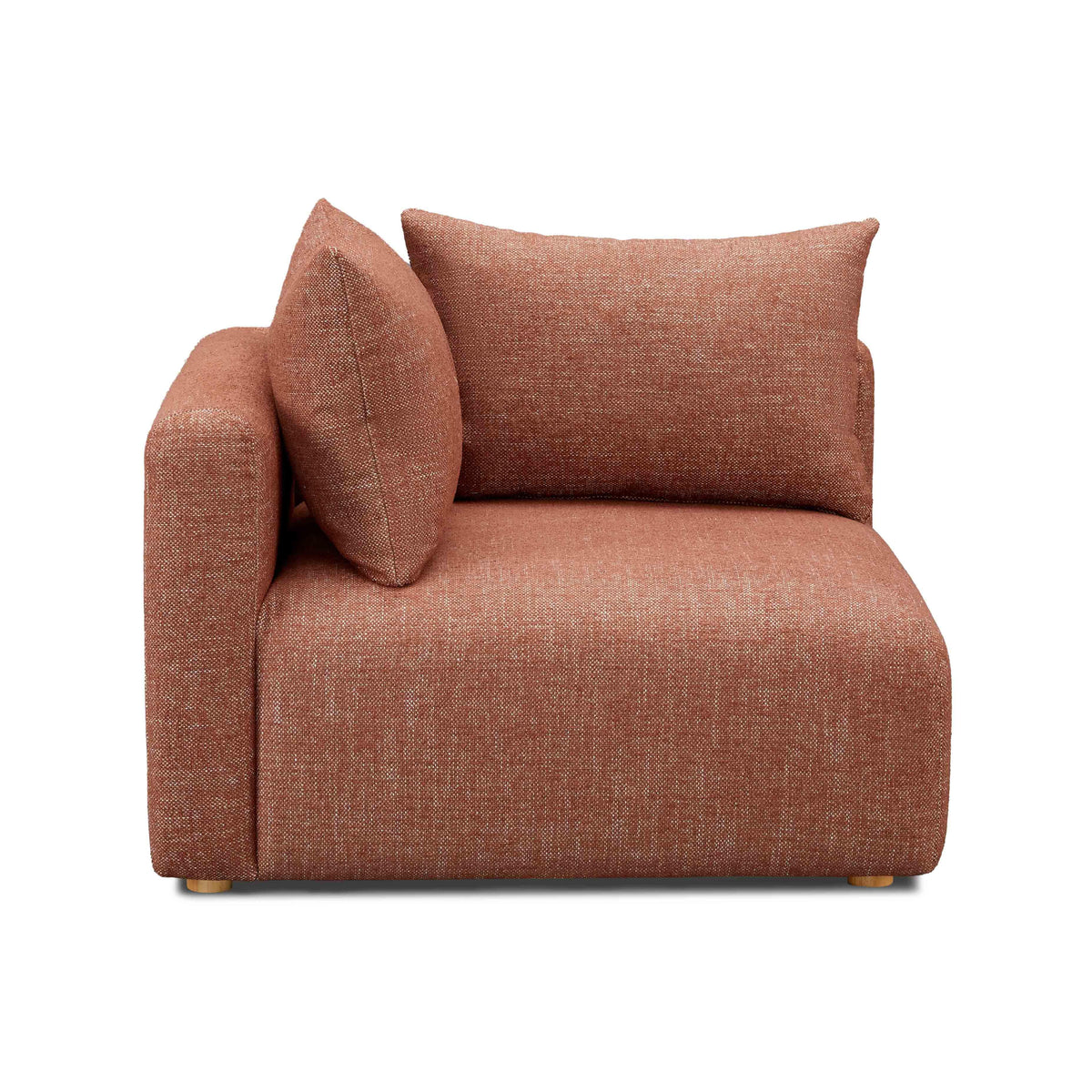 Hangover Contract-Grade Textured Fabric Modular Corner Chair in Red by TOV Furniture – photo 3 of 6