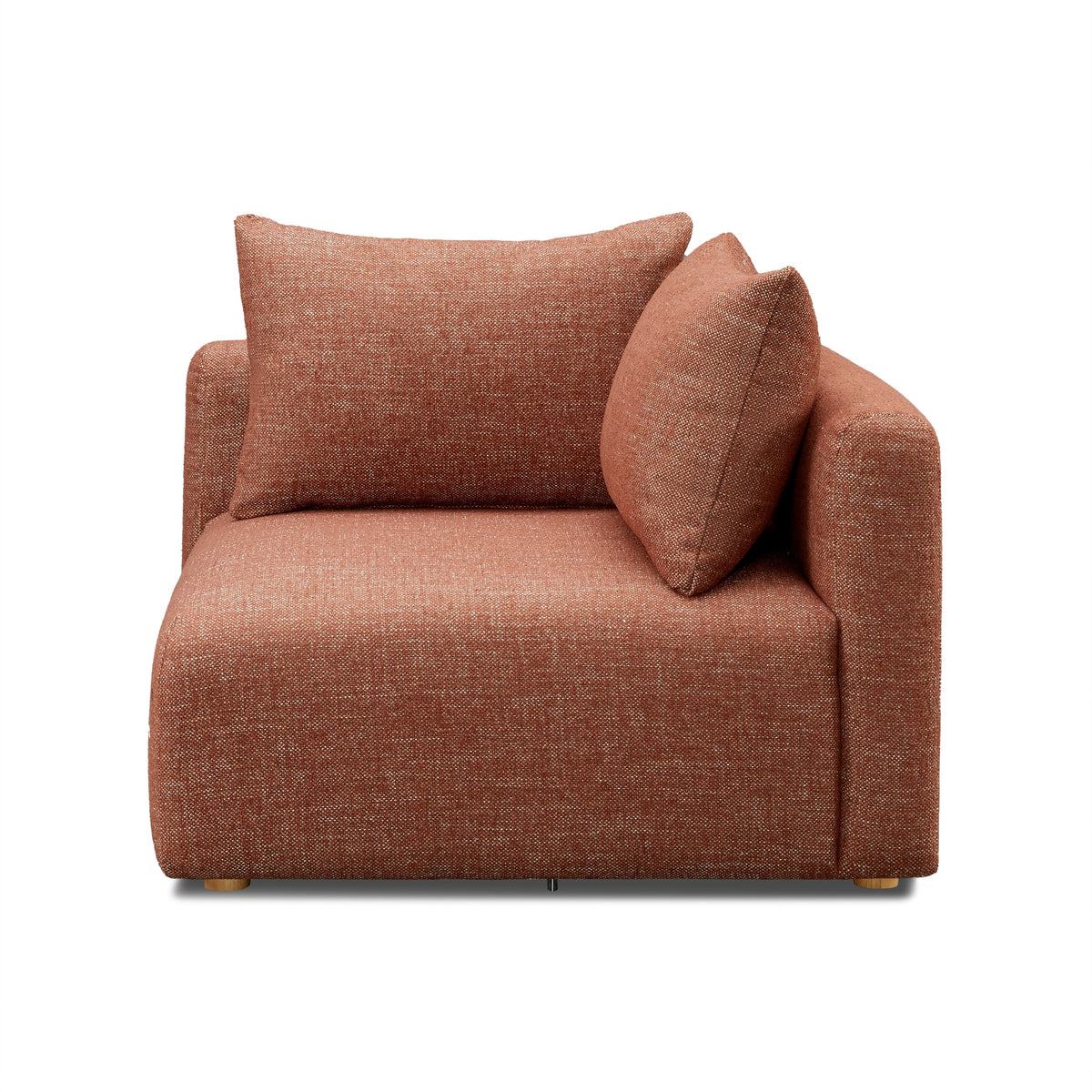 Hangover Contract-Grade Textured Fabric Modular Corner Chair in Red by TOV Furniture – photo 4 of 6