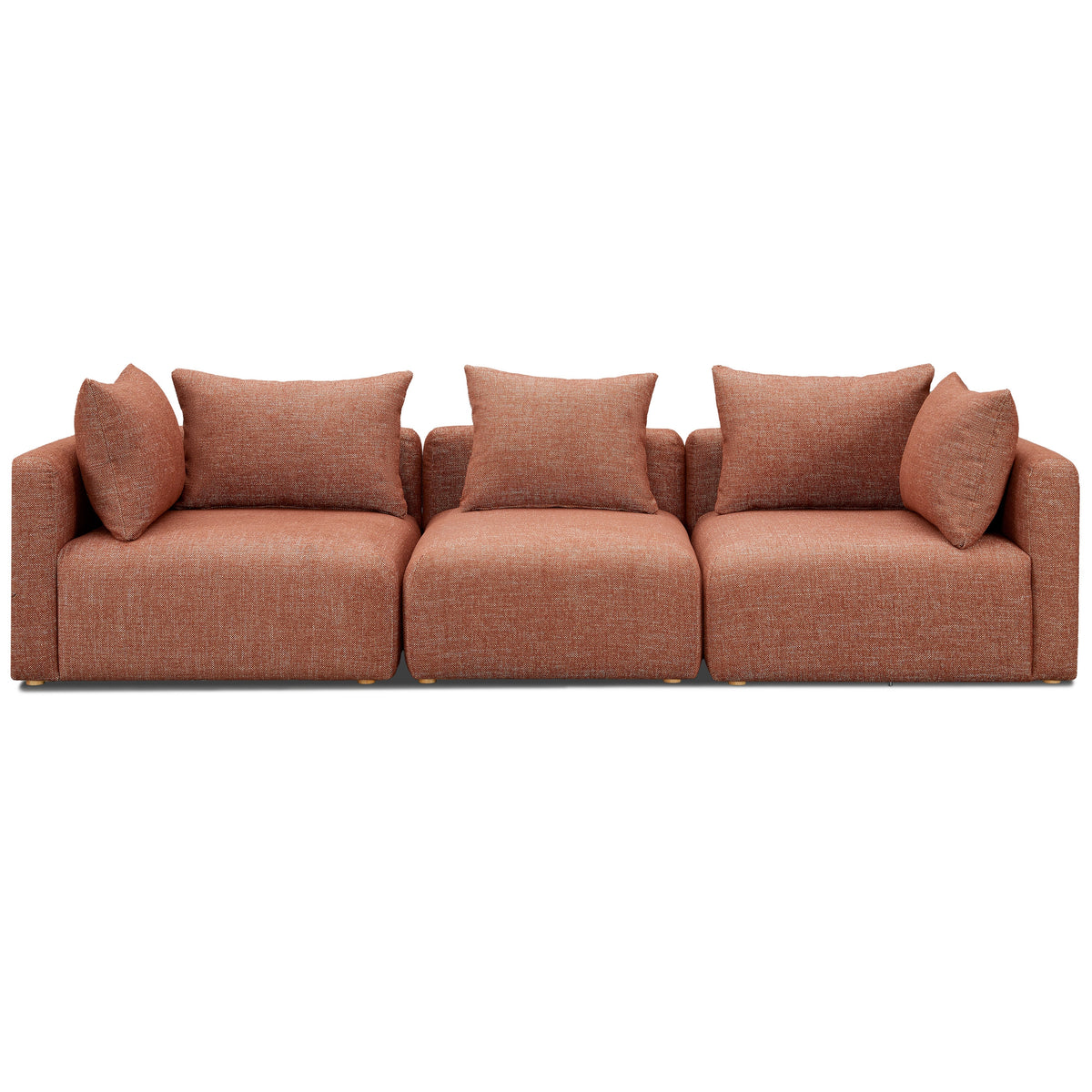 Hangover Sedona Red Contract-Grade Textured Fabric Sofa by TOV Furniture – photo 2 of 5