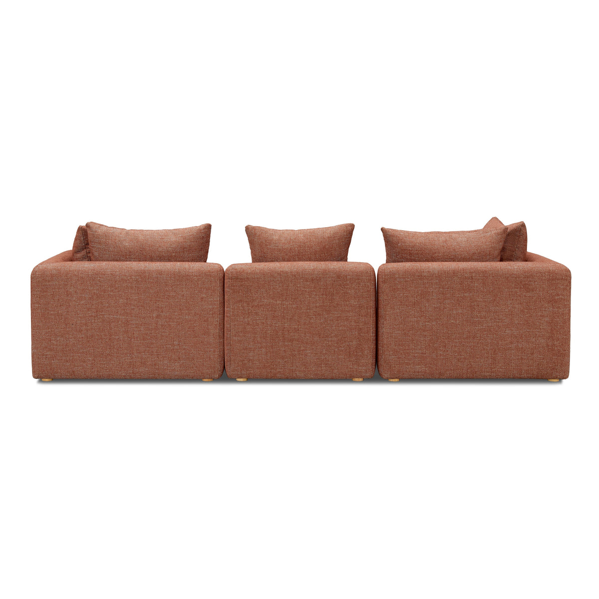 Hangover Sedona Red Contract-Grade Textured Fabric Sofa by TOV Furniture – photo 3 of 5