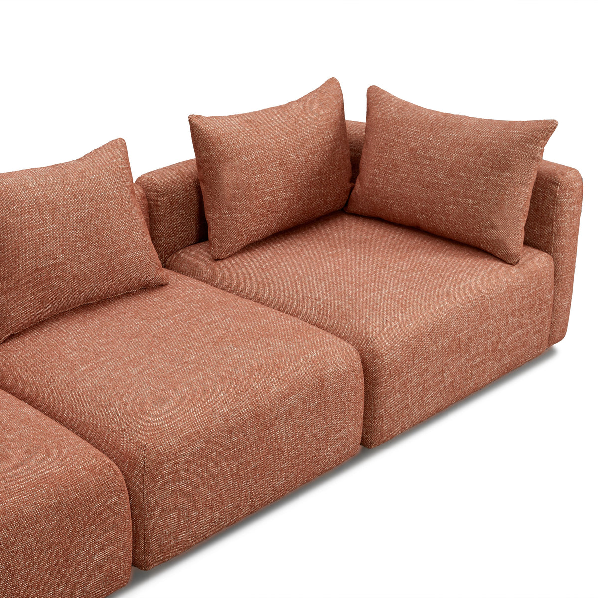 Hangover Sedona Red Contract-Grade Textured Fabric Sofa by TOV Furniture – photo 4 of 5