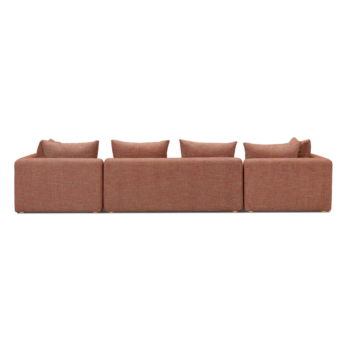 Hangover Sedona Red Contract-Grade Textured Fabric 145" Long Sofa by TOV Furniture – photo 3 of 4