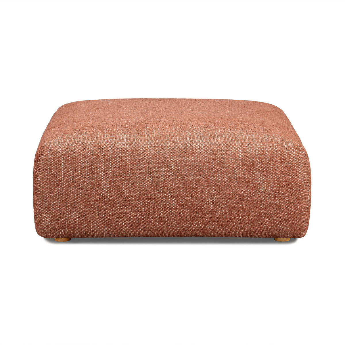 Hangover Sedona Red Contract-Grade Textured Fabric Ottoman by TOV Furniture – photo 3 of 5