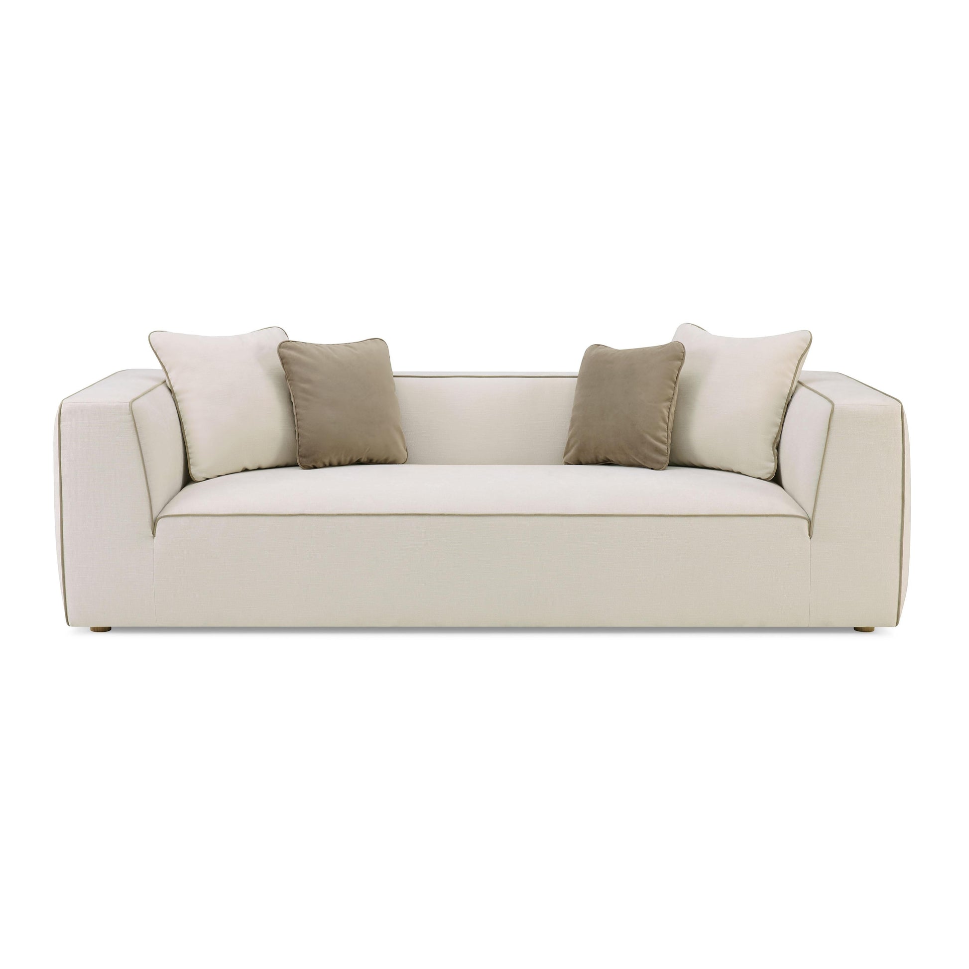 Tristine 96 Cream Linen Sofa by TOV L69251