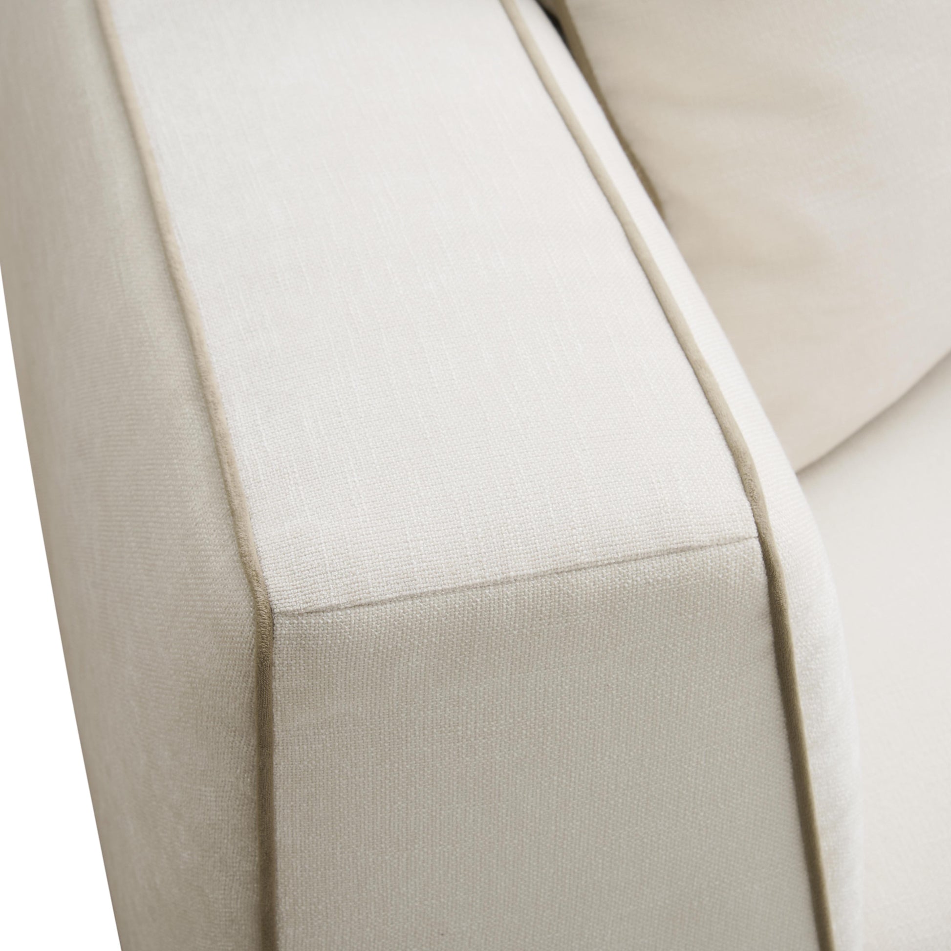 Tristine 96 Cream Linen Sofa by TOV L69251