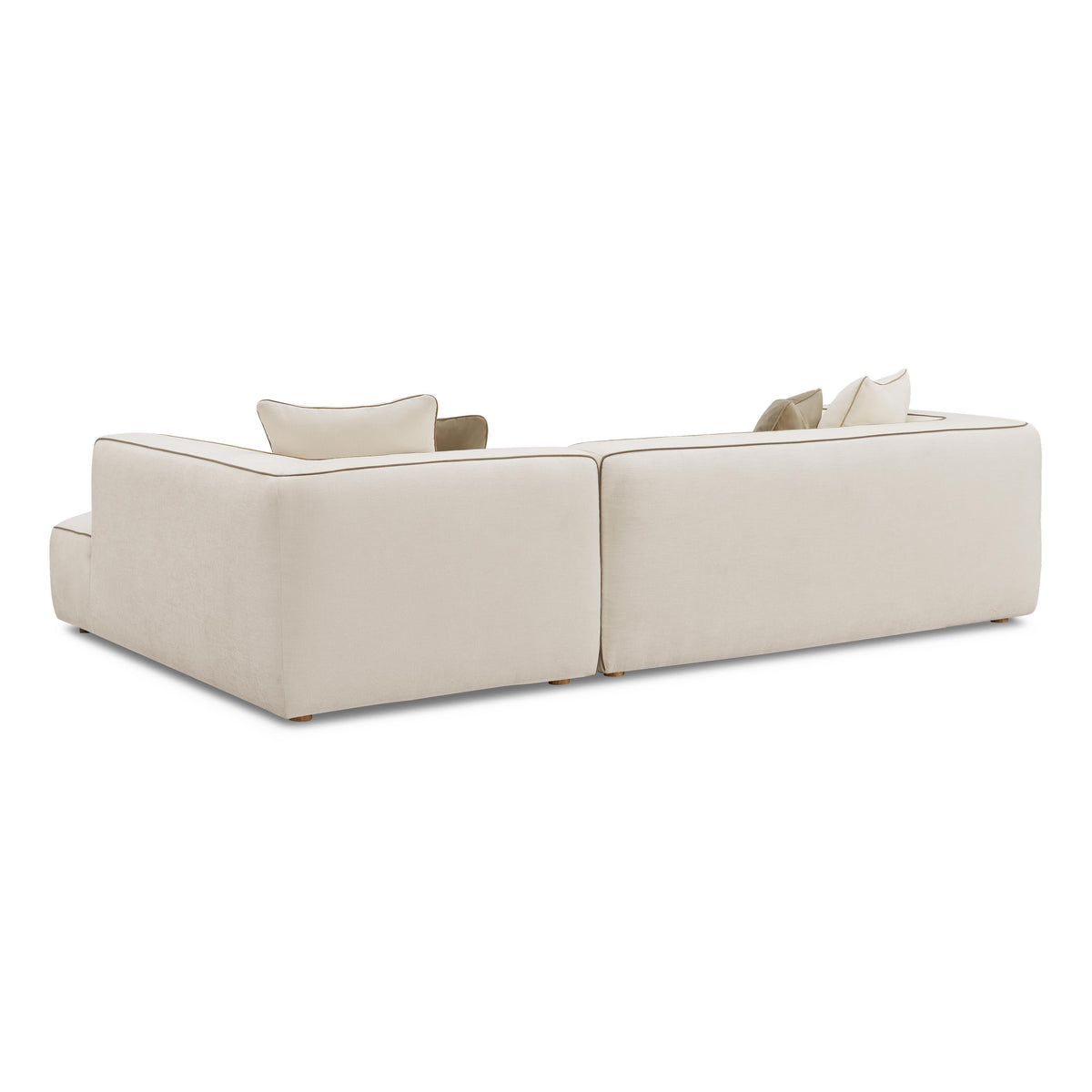 Tristine Cream Contract-Grade Linen RAF Sectional by TOV Furniture – photo 4 of 6