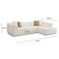 Tristine 2 Piece Cream Linen L Shaped Sectional by TOV L69252 Sec