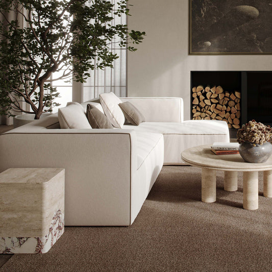 Tristine Cream Contract-Grade Linen RAF Sectional by TOV Furniture – photo 2 of 6