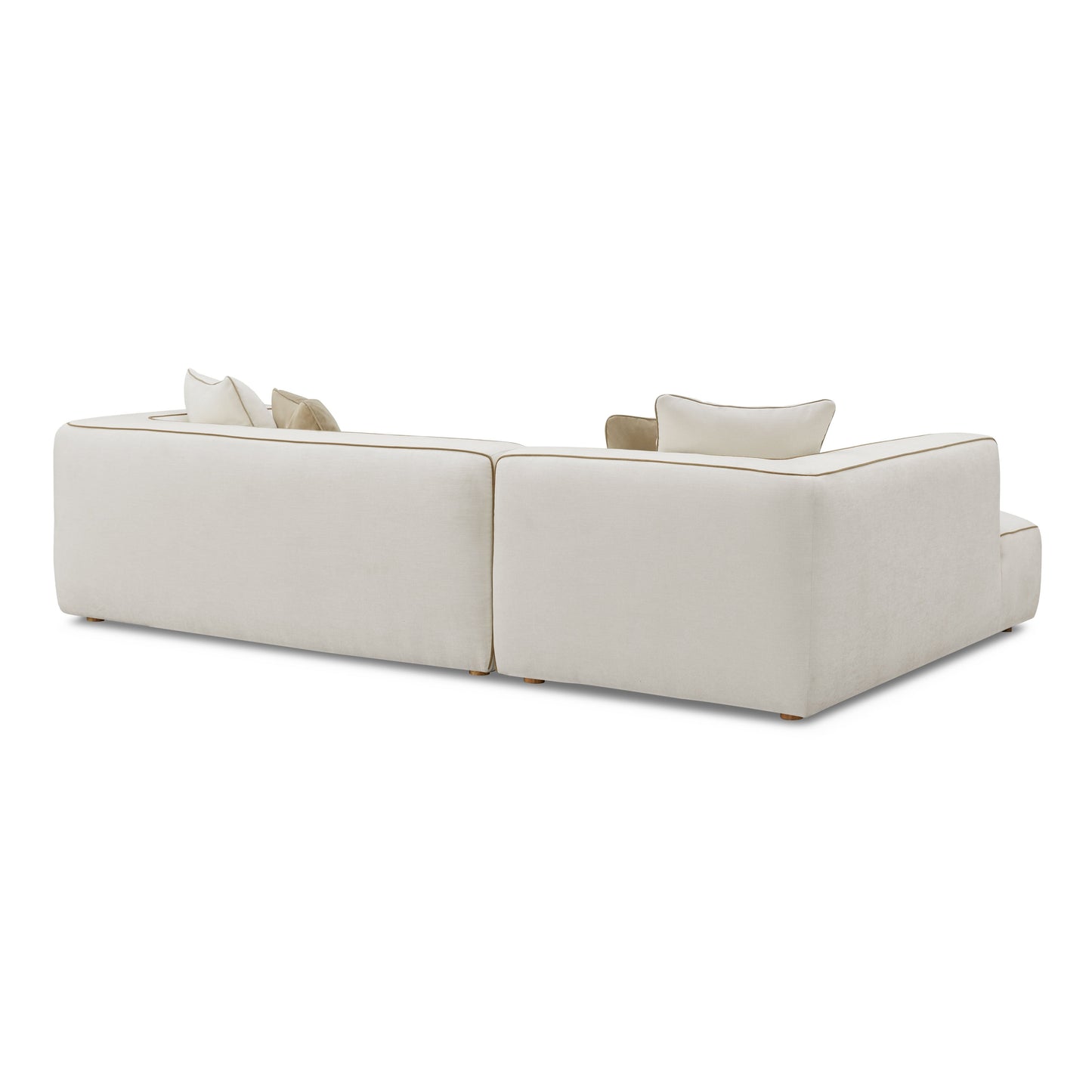 Tristine 2 Piece Cream Linen L Shaped Sectional by TOV L69252 Sec