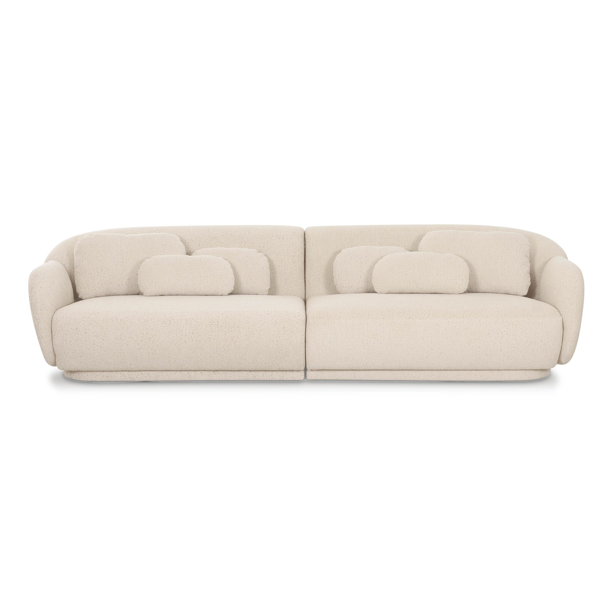 Misty 115 Cream Boucle Modular Sofa by TOV L69280