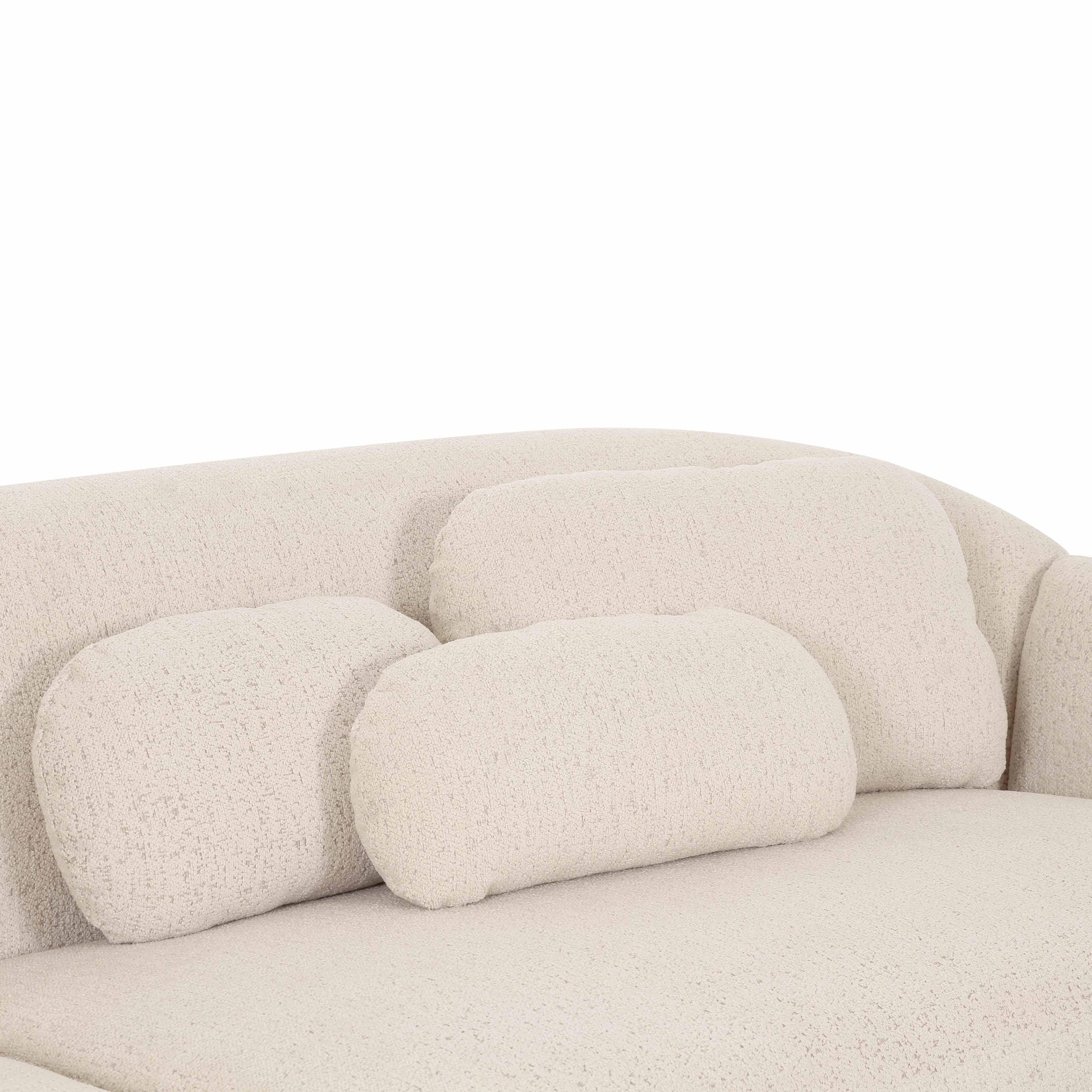 Misty 115 Cream Boucle Modular Sofa by TOV L69280