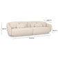 Misty 115 Cream Boucle Modular Sofa by TOV L69280