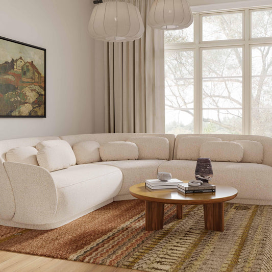 Misty 3-Piece Cream Performance Boucle Modular L-Sectional by TOV Furniture – photo 2 of 5