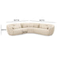 Misty 3 Piece Cream Boucle Modular L Sectional by TOV L69281