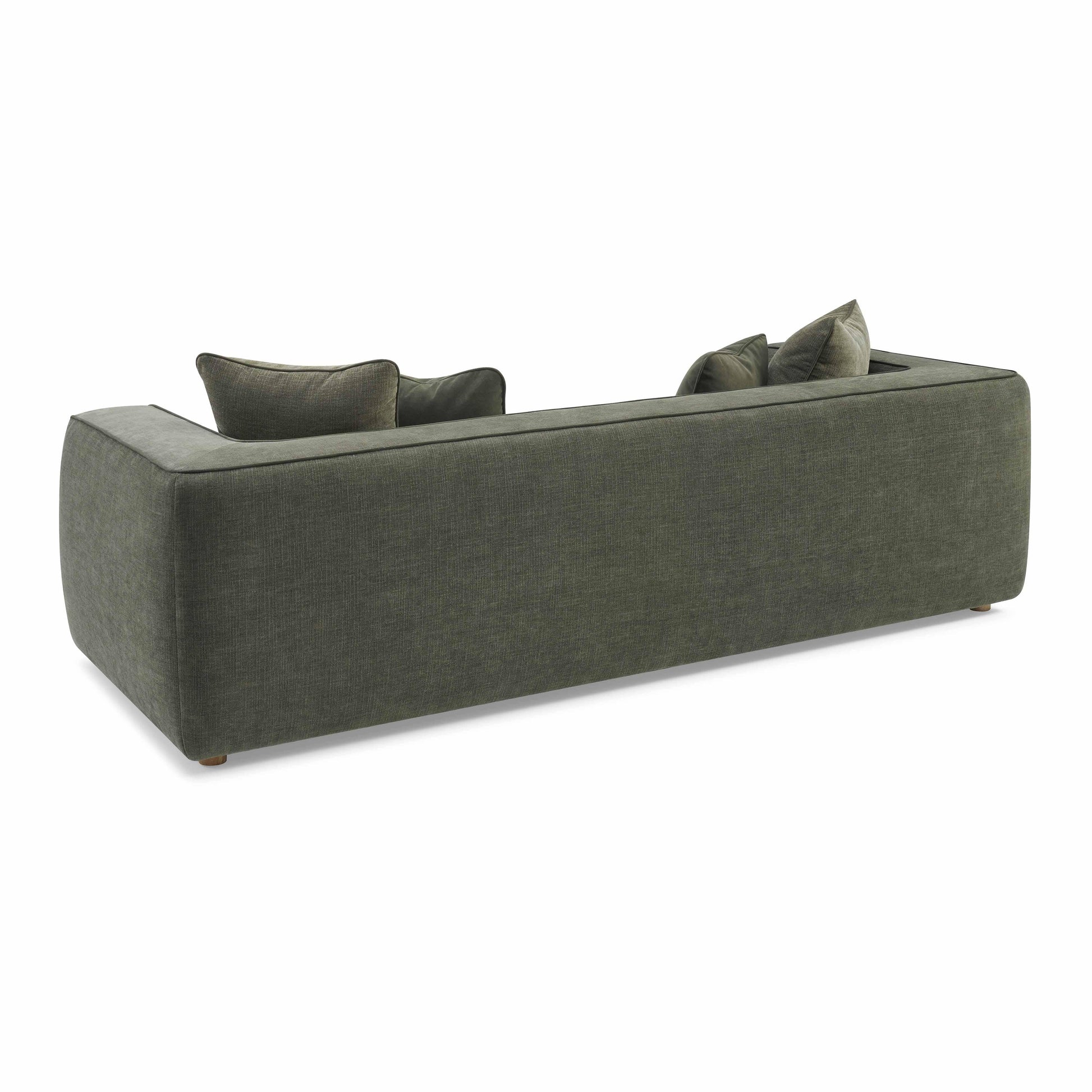 Tristine 96 Olive Green Upcycled Basketweave Sofa by TOV L69287
