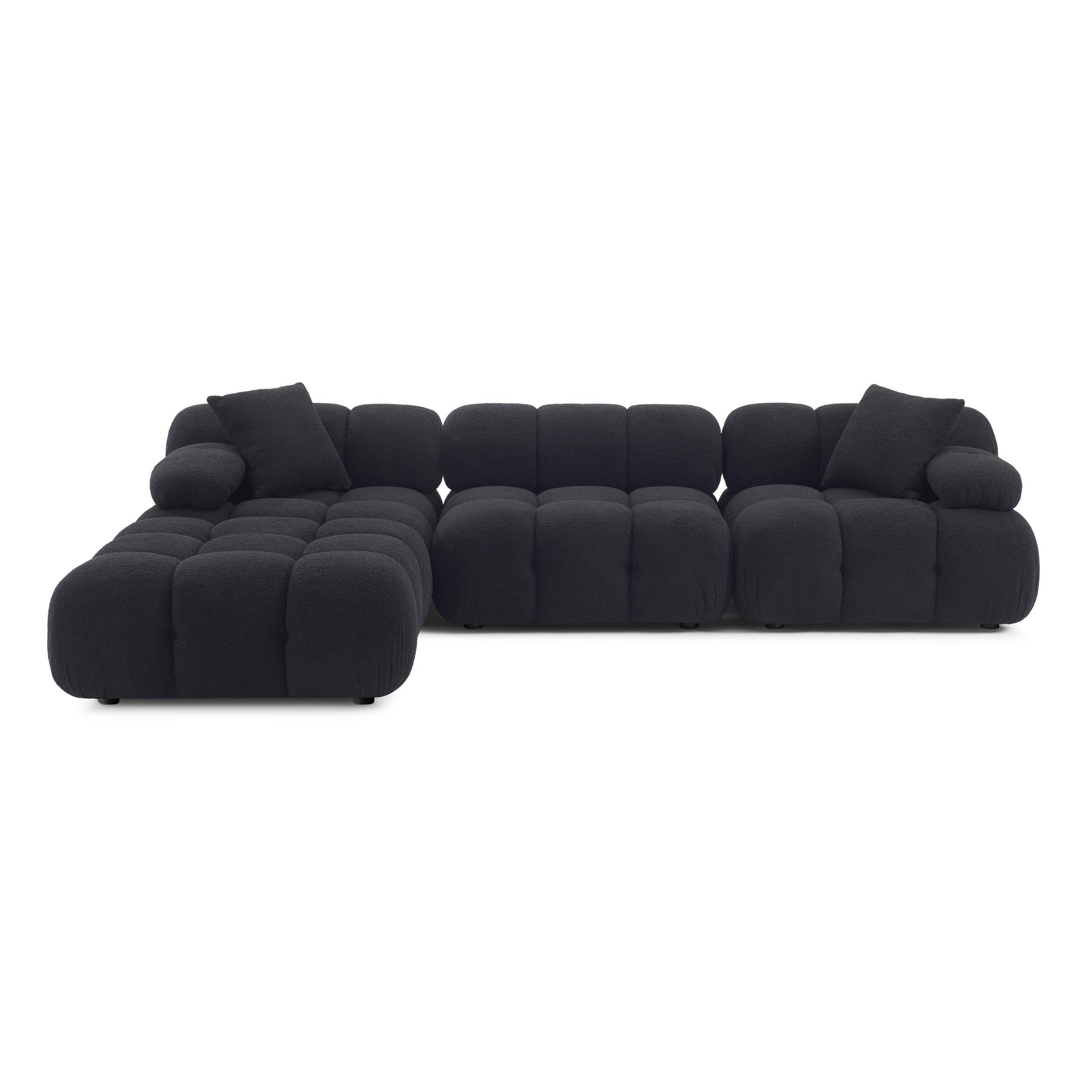 Calliope 4 Piece Vegan Shearling Modular Sectional by TOV L69304 Sec