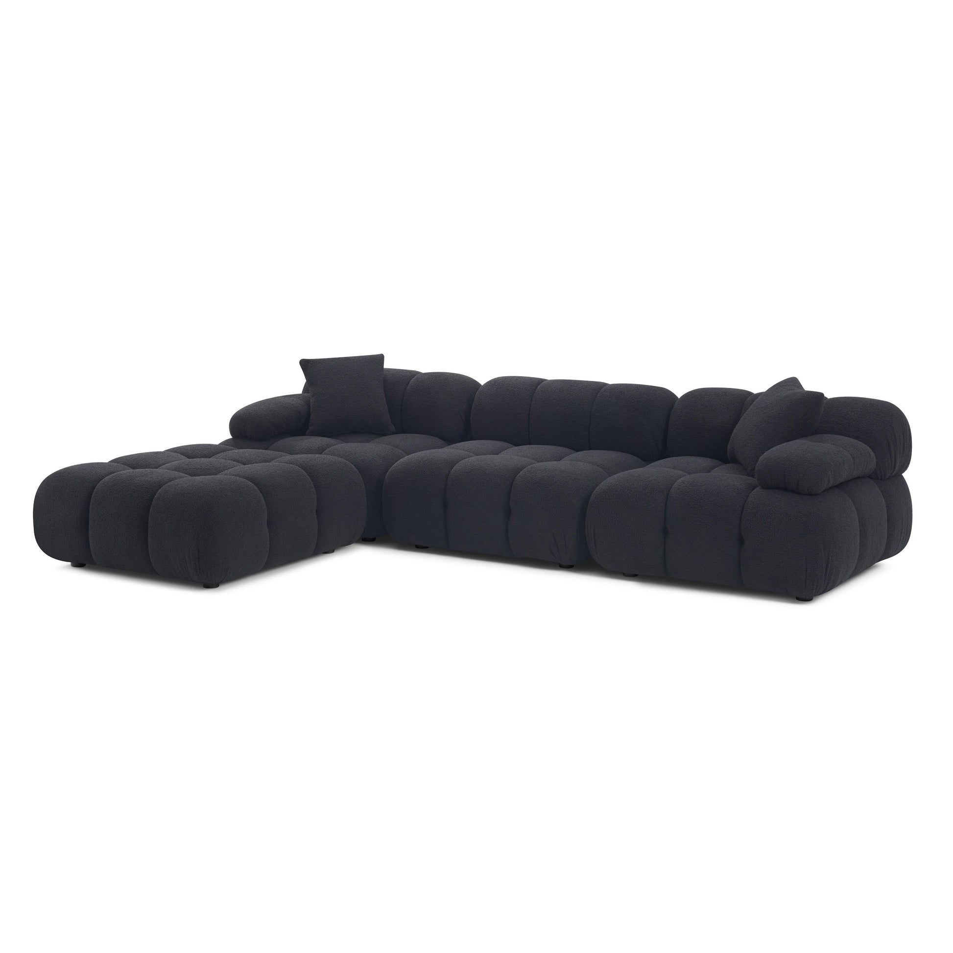 Calliope 4 Piece Vegan Shearling Modular Sectional by TOV L68922 Sec