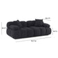 Calliope 79 Vegan Shearling Modular Loveseat by TOV L68923