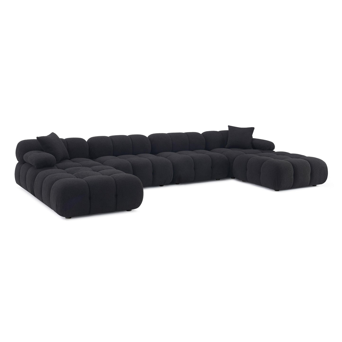 Calliope 6 Piece Vegan Shearling Modular U Sectional by TOV L69307 Sec