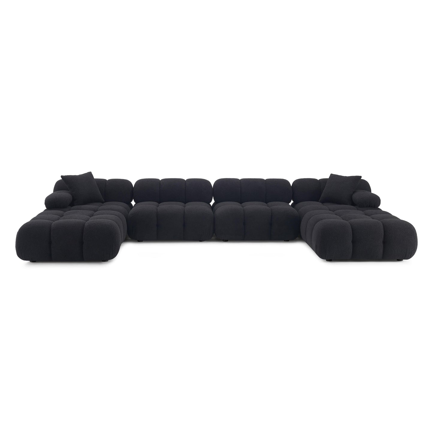 Calliope 6 Piece Vegan Shearling Modular U Sectional by TOV L69307 Sec