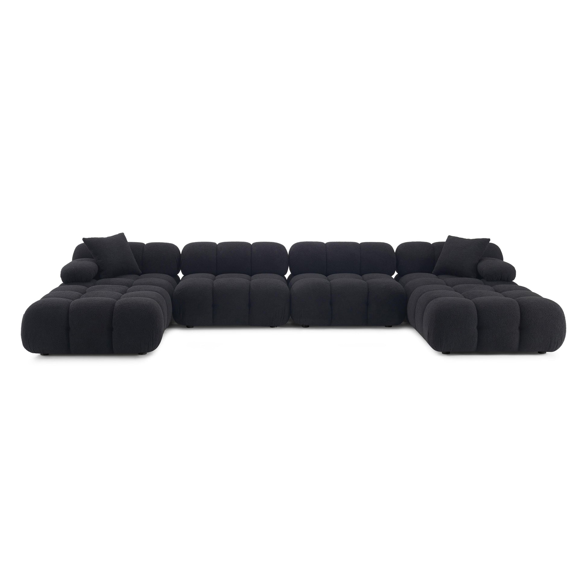 Calliope 6 Piece Vegan Shearling Modular U Sectional by TOV L69307 Sec