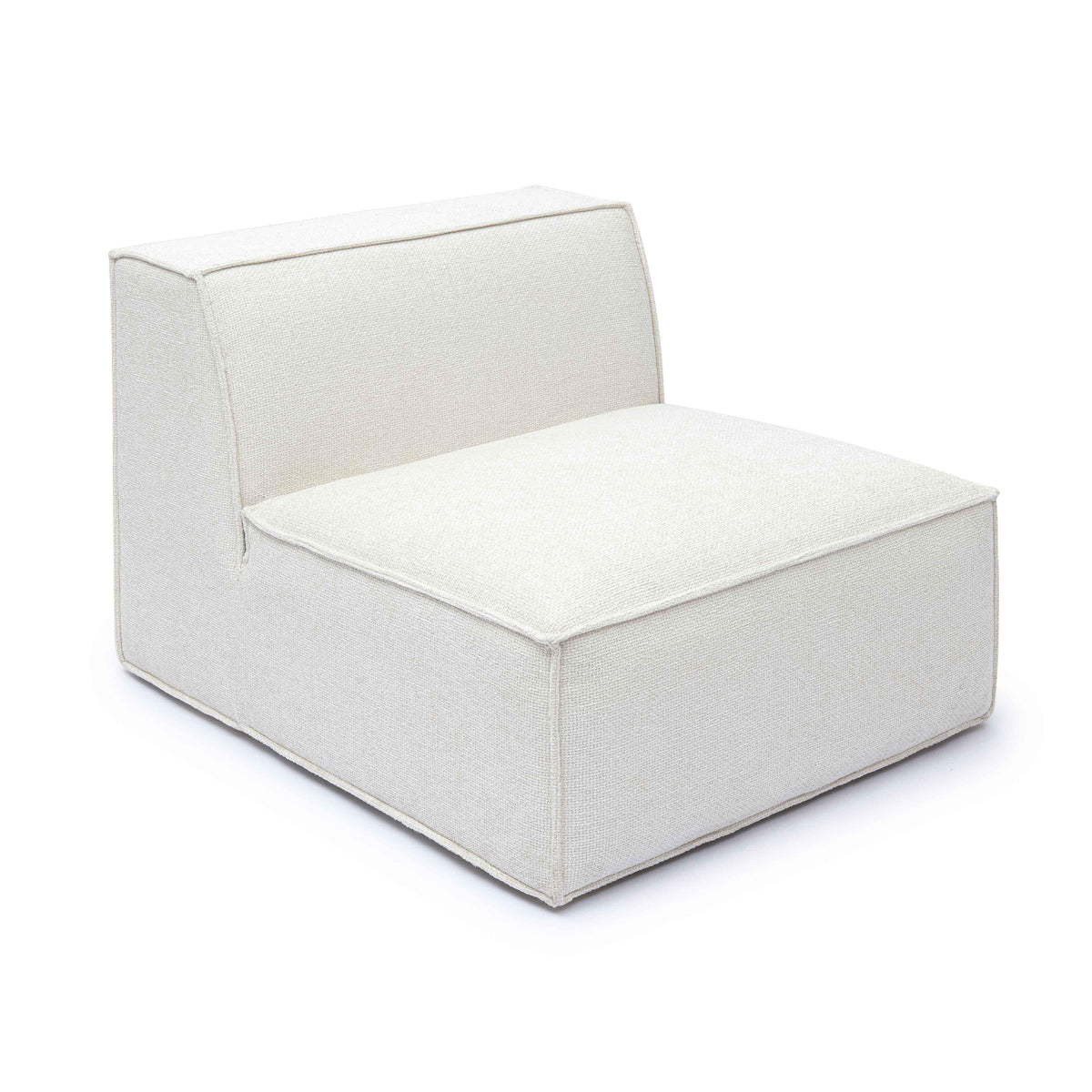 Mindy Performance Chenille Basketweave Modular Armless Chair in Cream by TOV Furniture – photo 1 of 6