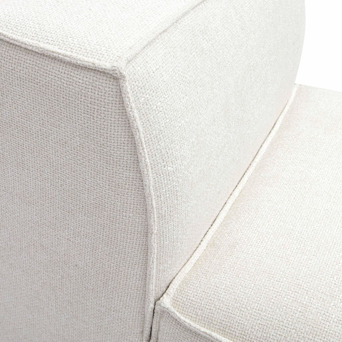 Mindy Performance Chenille Basketweave Modular Armless Chair in Cream by TOV Furniture – photo 5 of 6