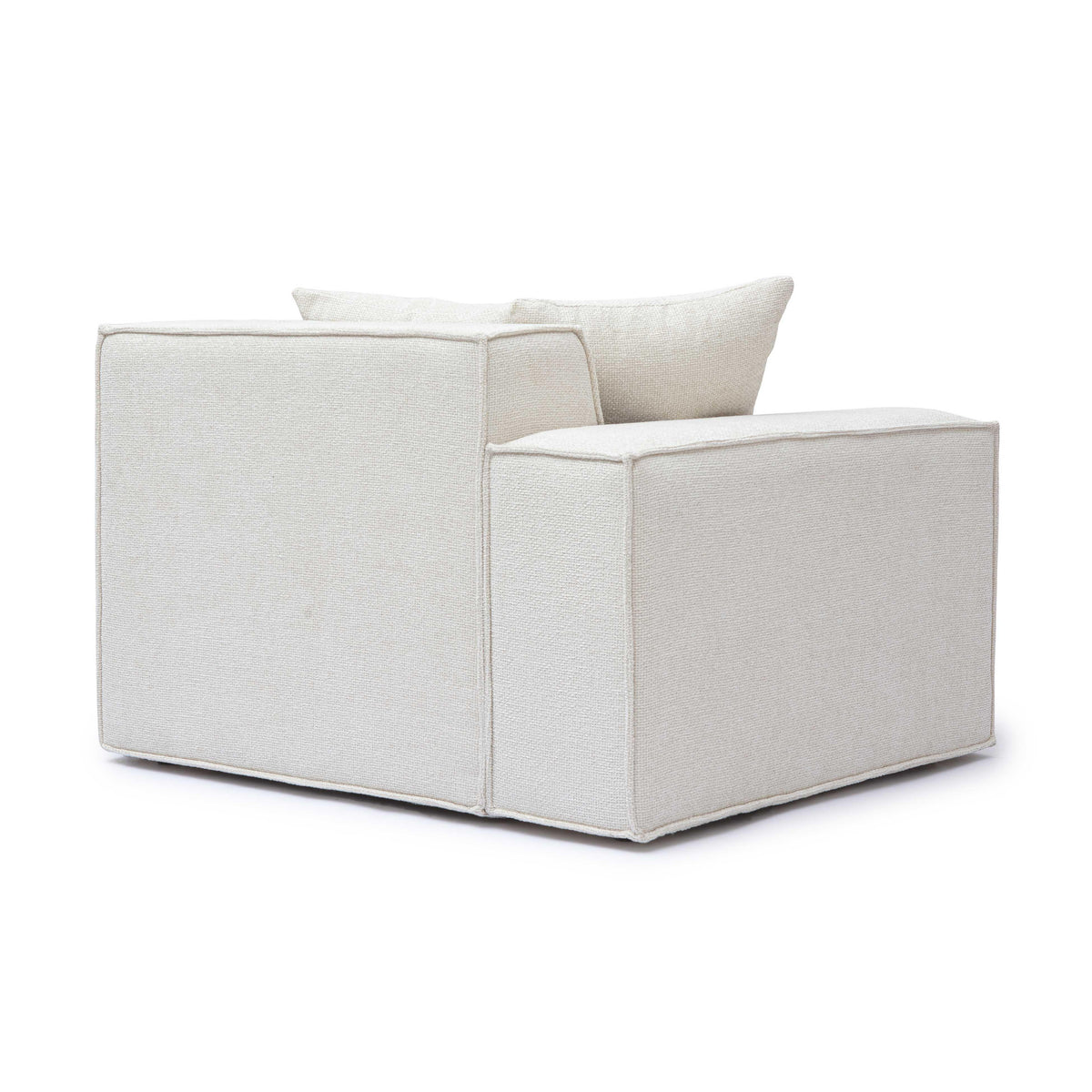 Mindy Performance Chenille Basketweave Modular Corner Chair in Cream / LAF by TOV Furniture – photo 4 of 6