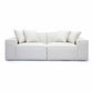 Mindy 84 Chenille Basketweave Modular Loveseat by TOV L69317 Lo