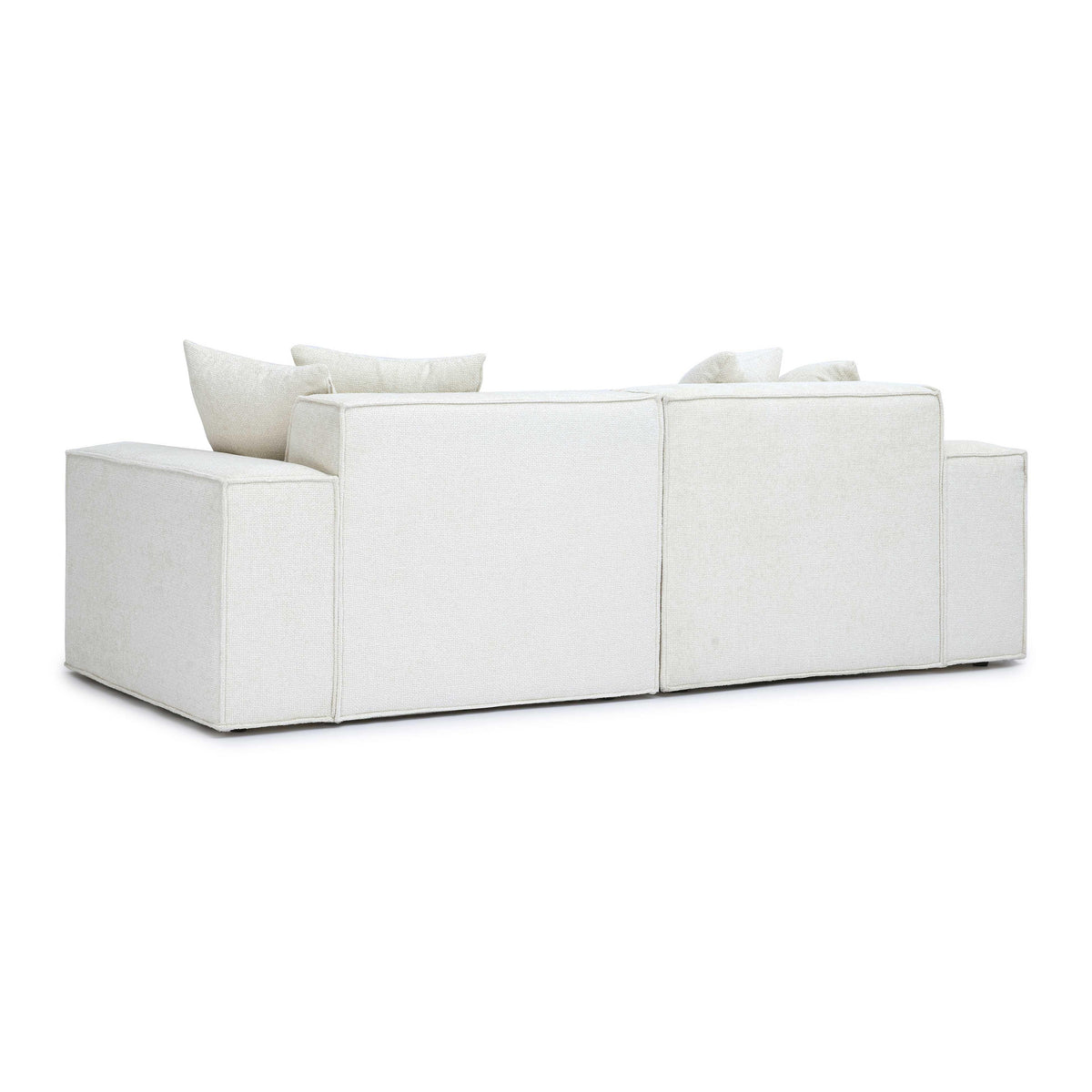 Mindy Cream Performance Chenille Basketweave Modular Loveseat by TOV Furniture – photo 4 of 6