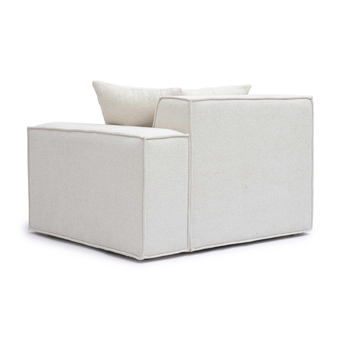 Mindy Performance Chenille Basketweave Modular Corner Chair in Cream / RAF by TOV Furniture – photo 4 of 6