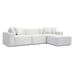 Mindy 4 Piece Chenille Basketweave Modular Sectional by TOV L69317 Sec