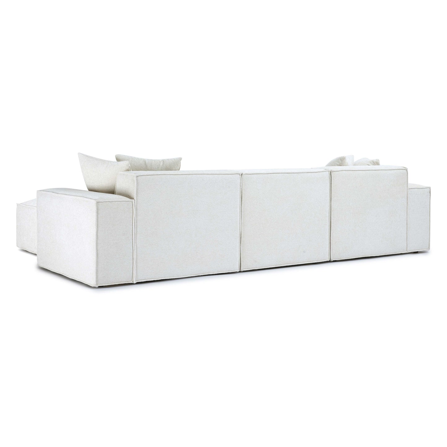 Mindy 4 Piece Chenille Basketweave Modular Sectional by TOV L69317 Sec