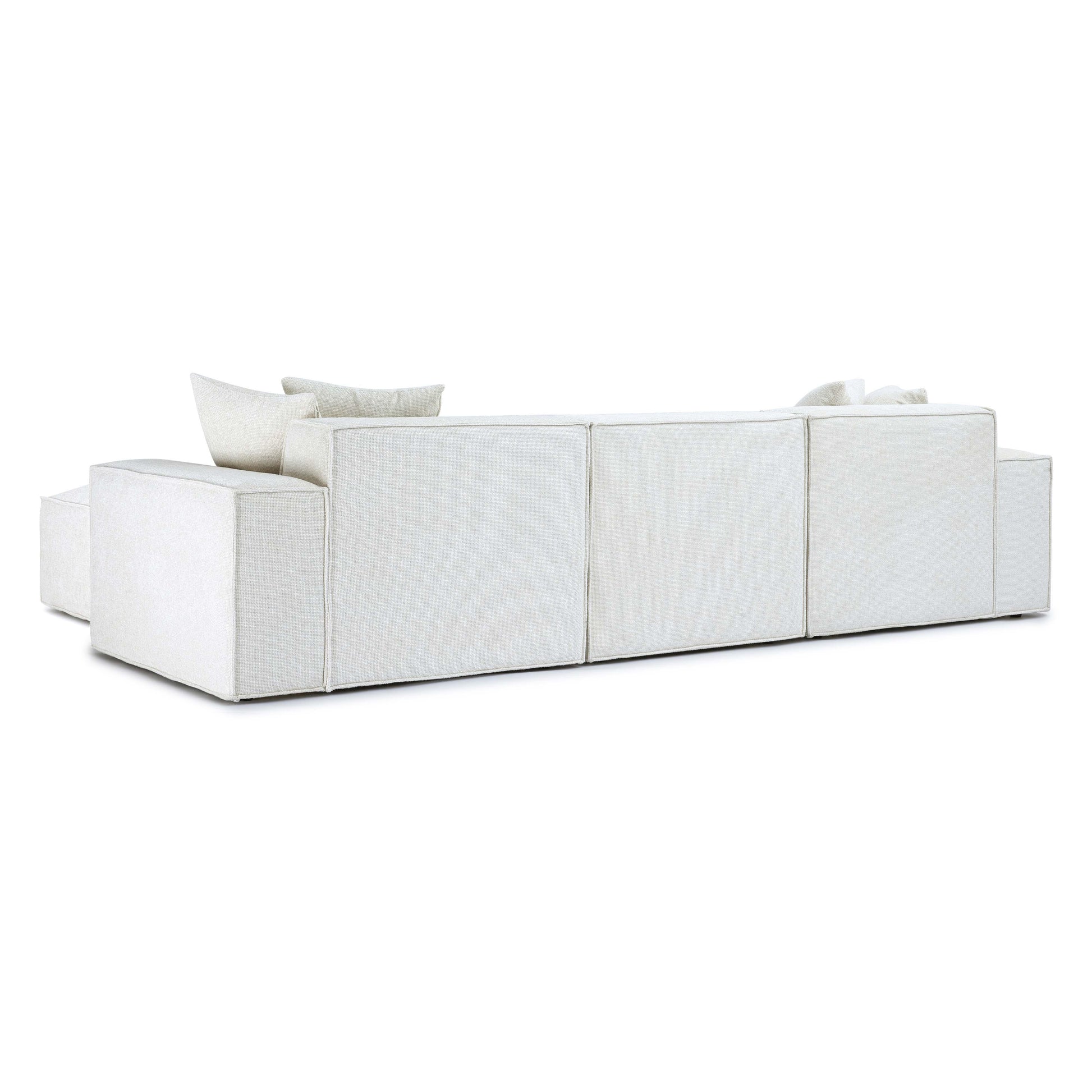 Mindy 4 Piece Chenille Basketweave Modular Sectional by TOV L69319 Sec