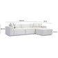 Mindy 4 Piece Chenille Basketweave Modular Sectional by TOV L69319 Sec
