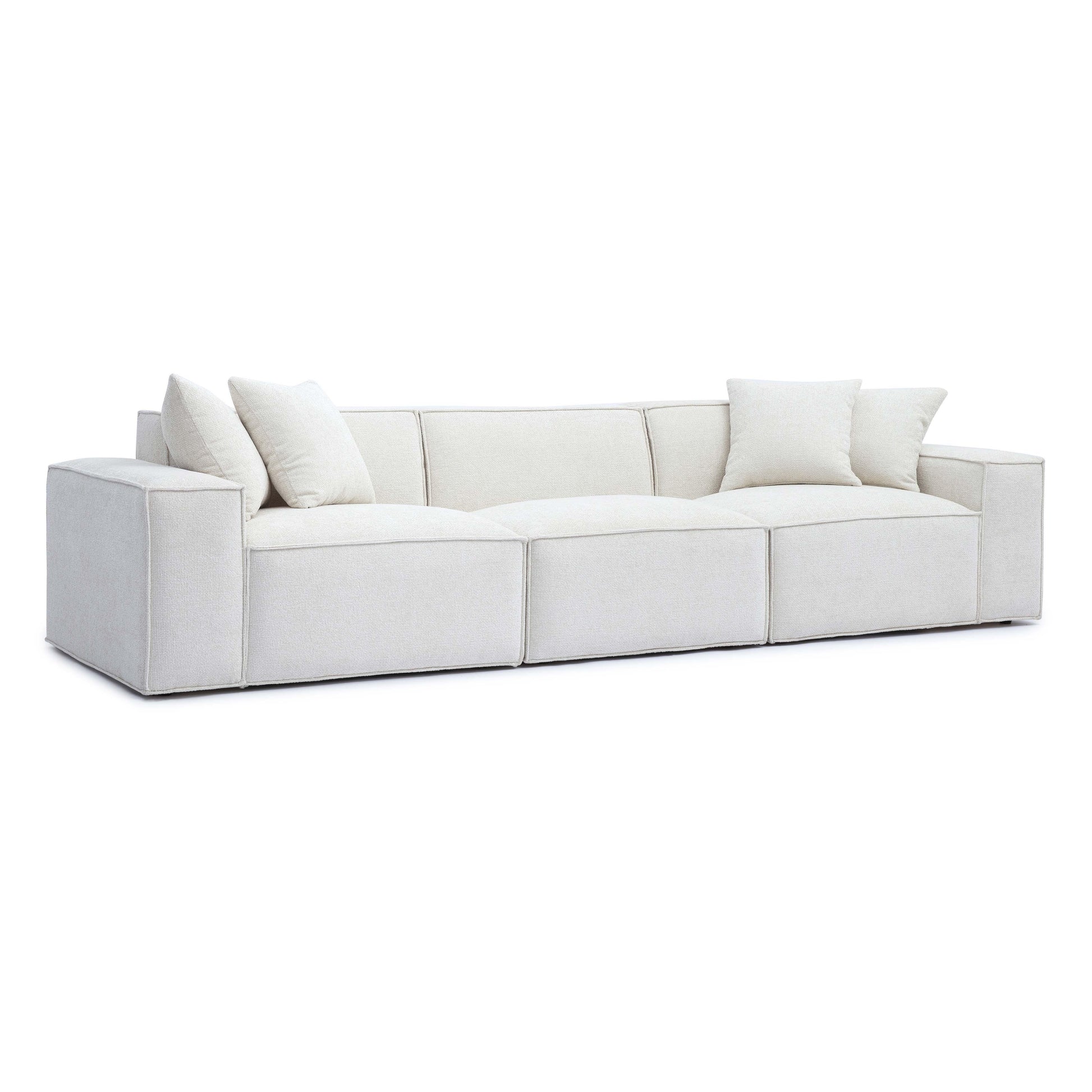 Mindy 115 Chenille Basketweave Modular Sofa by TOV L69316 So