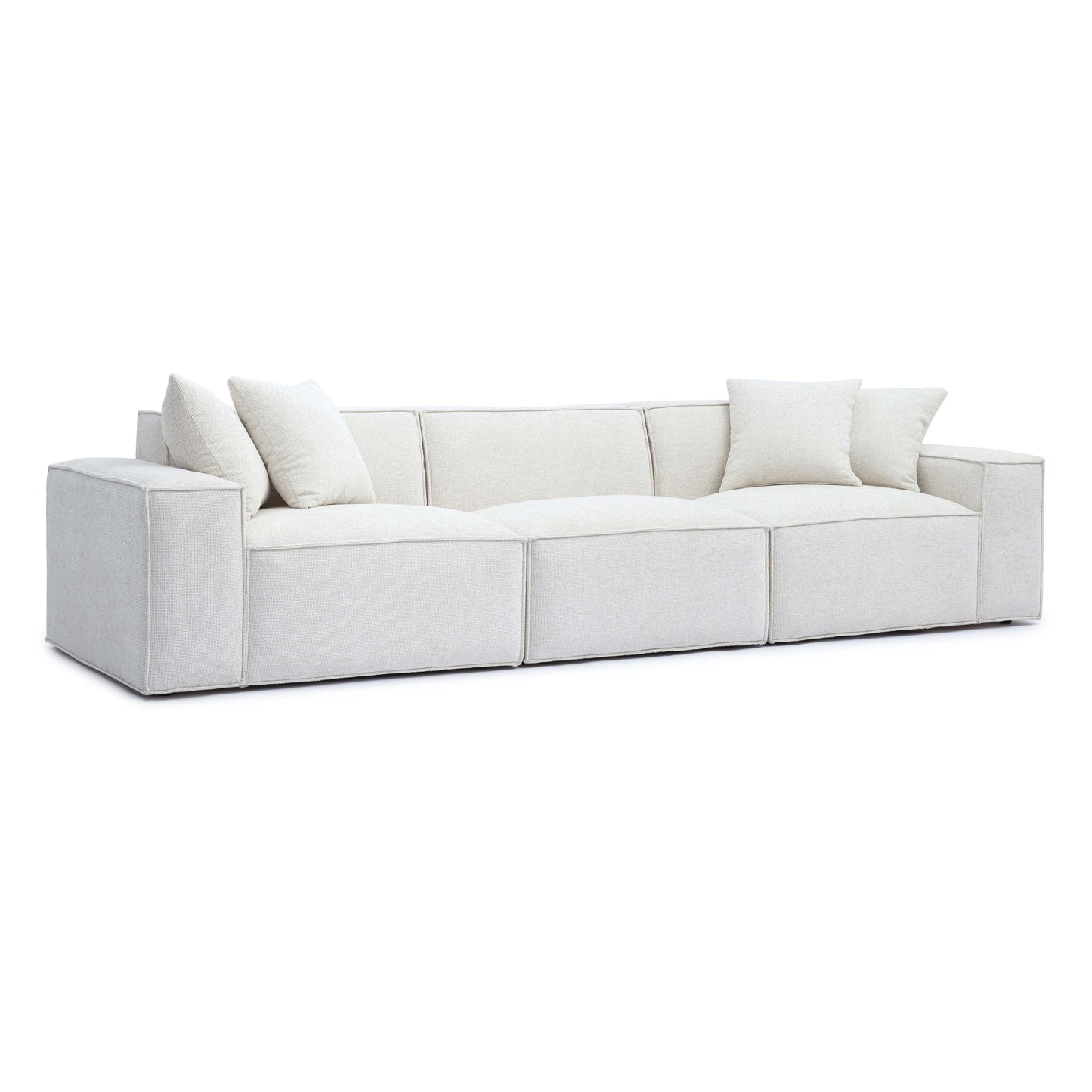 Mindy 115 Chenille Basketweave Modular Sofa by TOV L69319 So