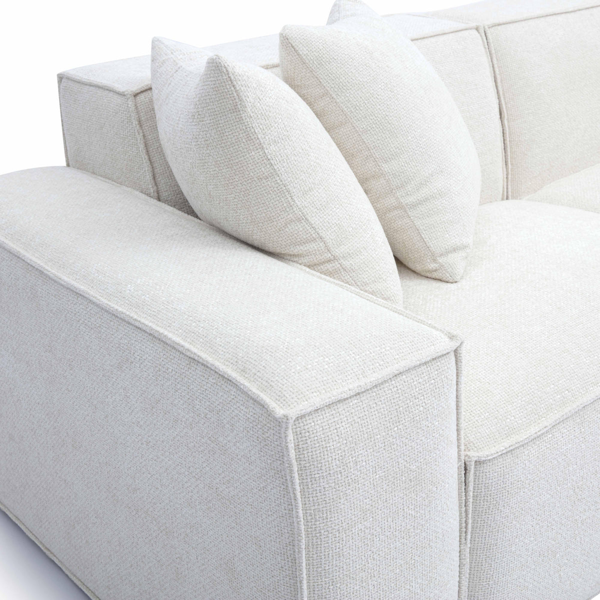 Mindy Cream Performance Chenille Basketweave Modular Sofa by TOV Furniture – photo 5 of 6