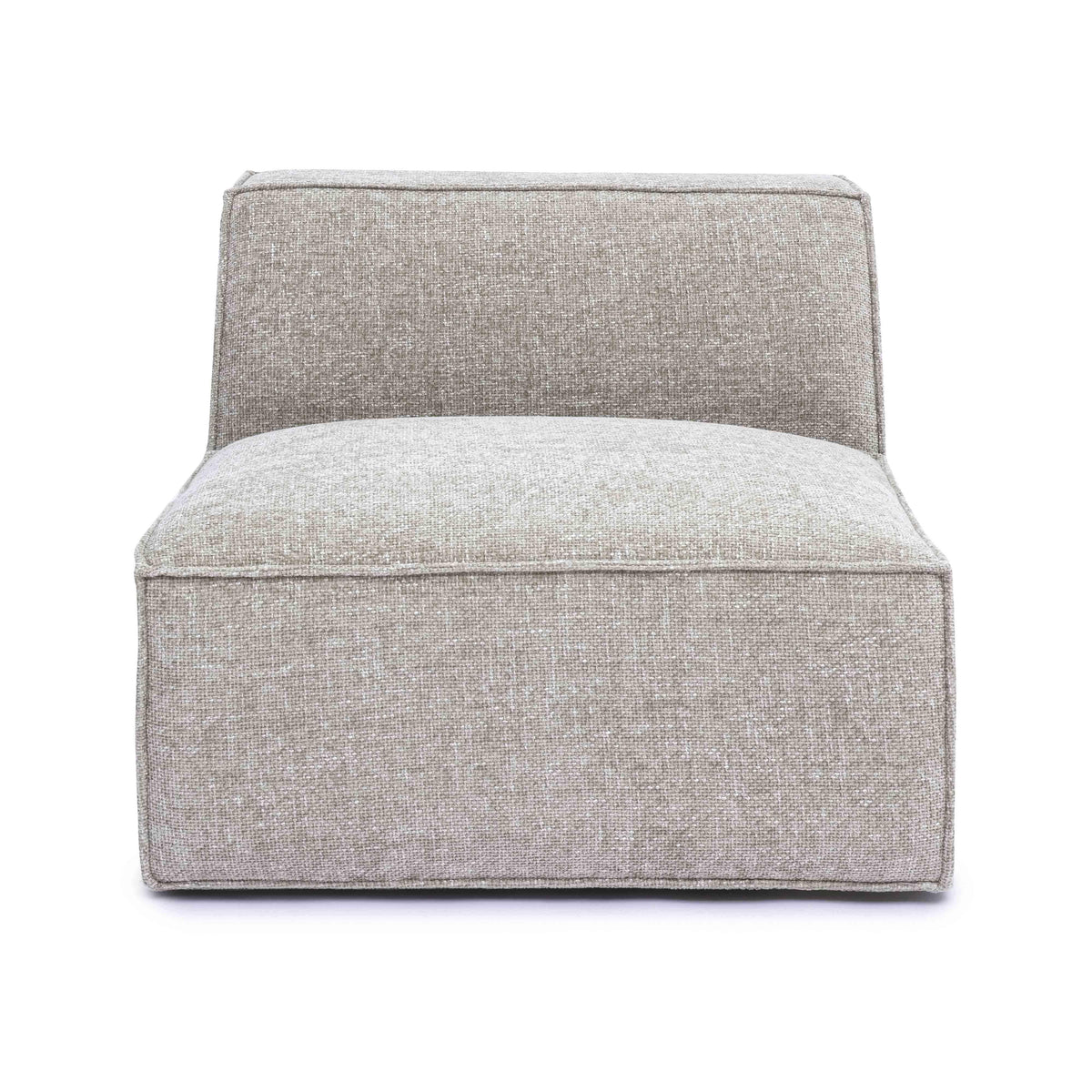Mindy Performance Chenille Basketweave Modular Armless Chair in Taupe by TOV Furniture – photo 3 of 6