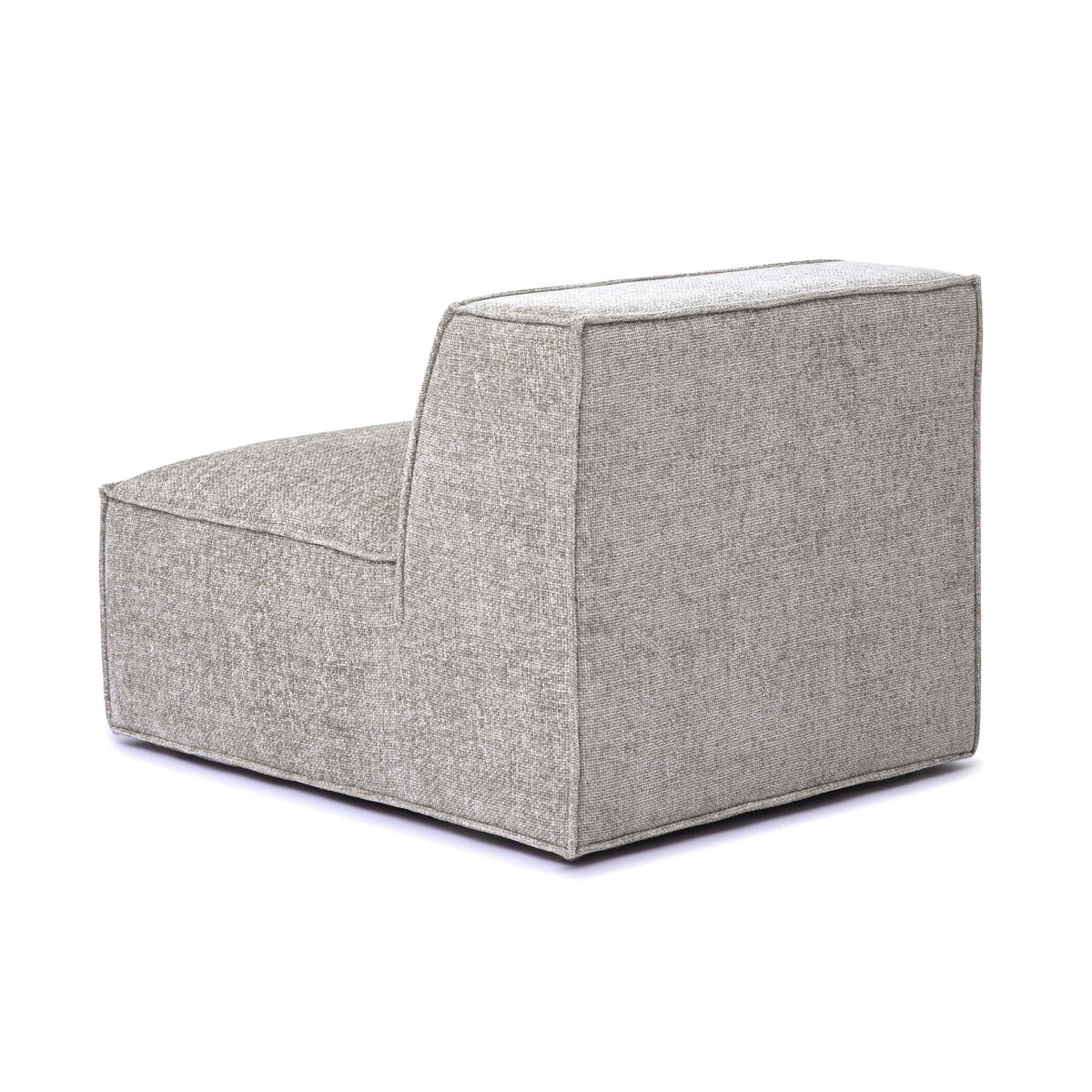 Mindy Performance Chenille Basketweave Modular Armless Chair in Taupe by TOV Furniture – photo 4 of 6
