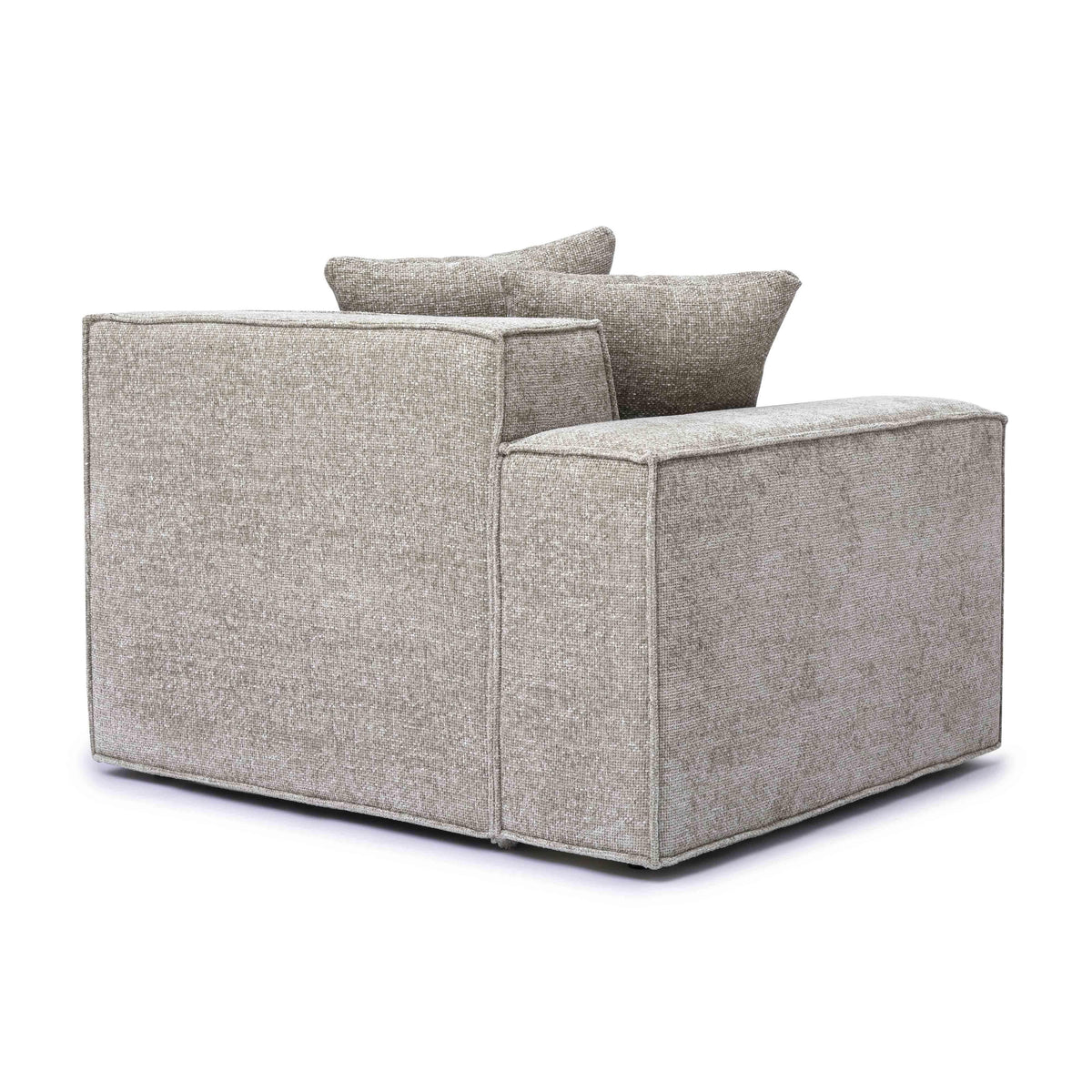 Mindy Performance Chenille Basketweave Modular Corner Chair in Taupe / LAF by TOV Furniture – photo 4 of 6