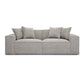 Mindy 84 Chenille Basketweave Modular Loveseat by TOV L69317 Lo