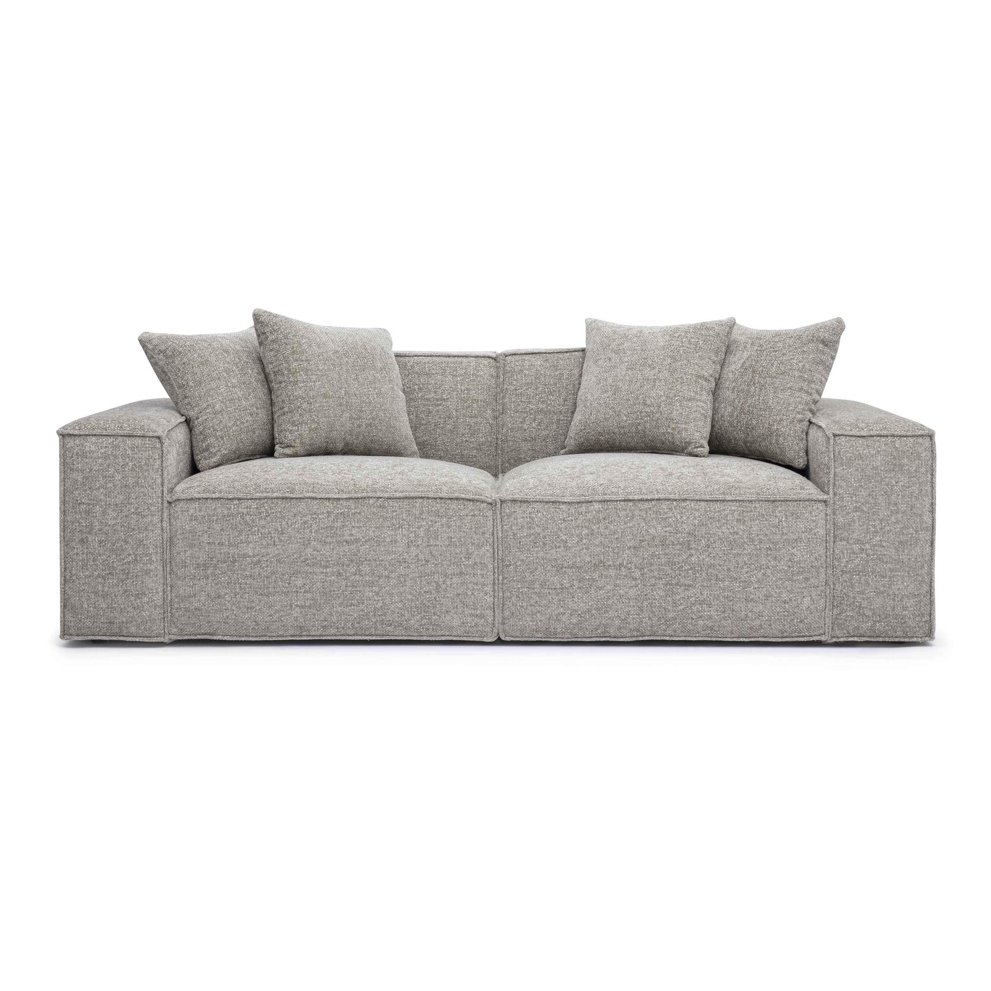 Mindy 84 Chenille Basketweave Modular Loveseat by TOV L69317 Lo