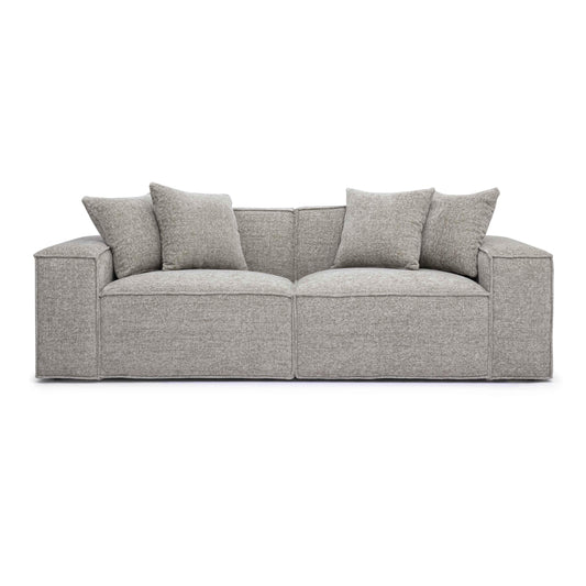 Mindy 84 Chenille Basketweave Modular Loveseat by TOV L69317 Lo