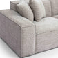 Mindy 84 Chenille Basketweave Modular Loveseat by TOV L69319 Lo
