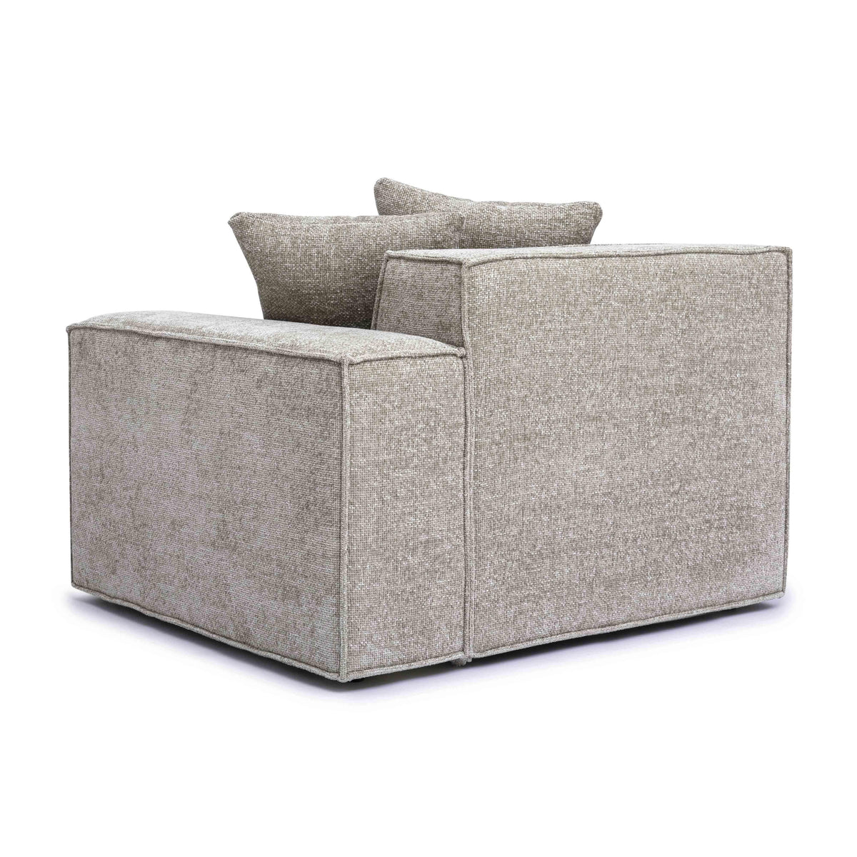 Mindy Performance Chenille Basketweave Modular Corner Chair in Taupe / RAF by TOV Furniture – photo 4 of 6