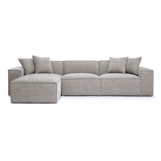 Mindy 4 Piece Chenille Basketweave Modular Sectional by TOV L69317 Sec