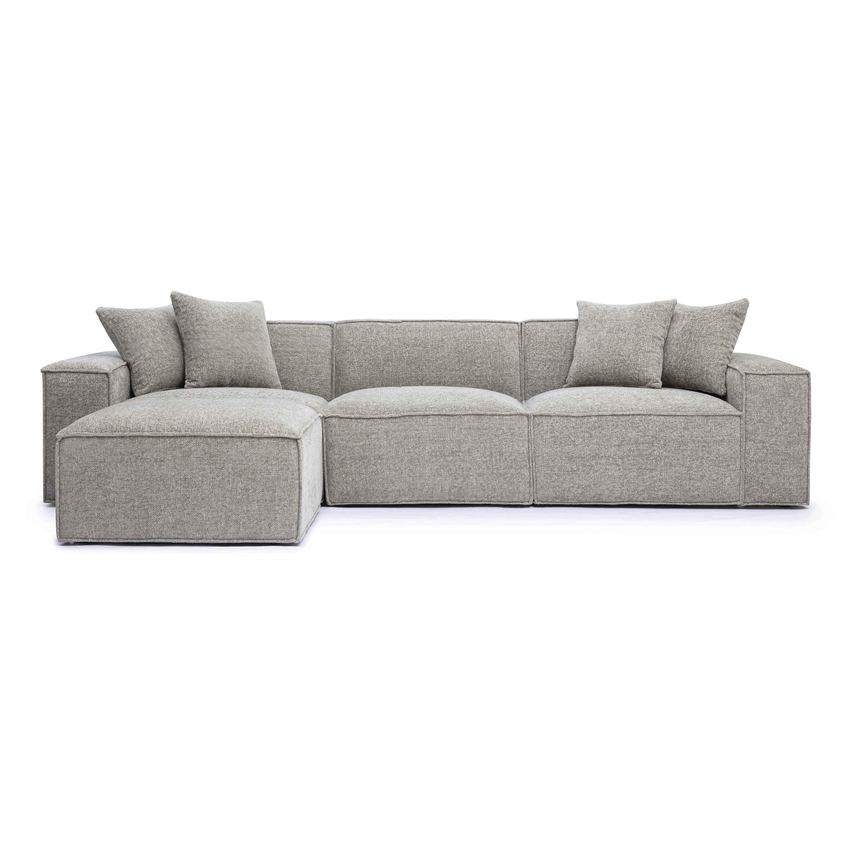 Mindy Taupe Performance Chenille Basketweave Modular Sectional by TOV Furniture – photo 1 of 6