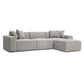Mindy 4 Piece Chenille Basketweave Modular Sectional by TOV L69319 Sec